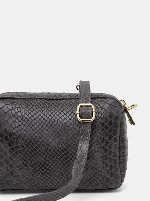 Answear.LAB torebka skórzana kolor szary - zdjęcie produktu nr 2