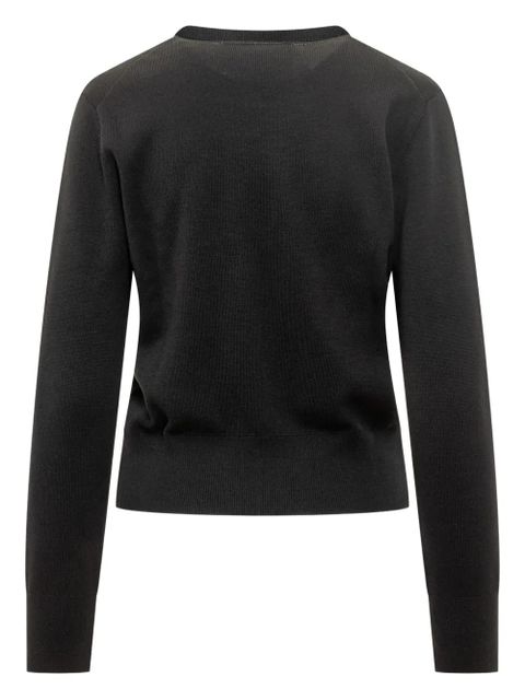 AMI Paris Ami de Coeur-embroidery sweater - Black - zdjęcie produktu nr 2