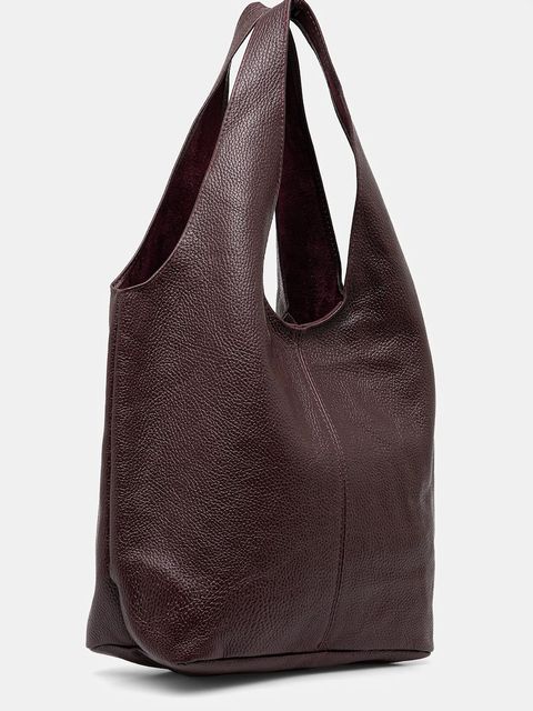 Answear.LAB torebka skórzana kolor bordowy - zdjęcie produktu nr 2