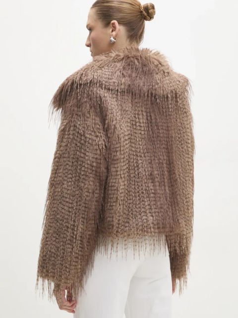 Answear.LAB kurtka damska kolor brązowy przejściowa