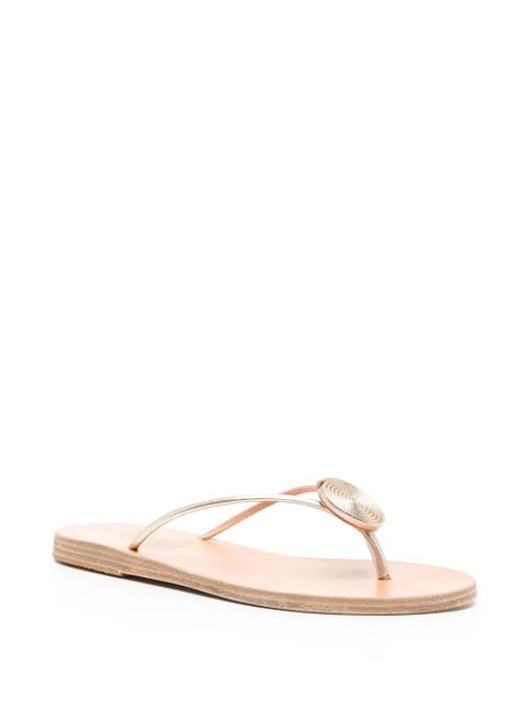Ancient Greek Sandals Strovilos leather flip flops - Gold - zdjęcie produktu nr 2