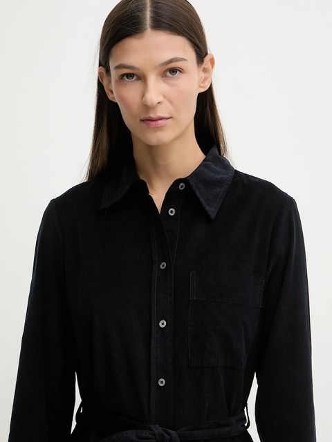 Marc O'Polo sukienka sztruksowa kolor granatowy midi prosta 600088221015