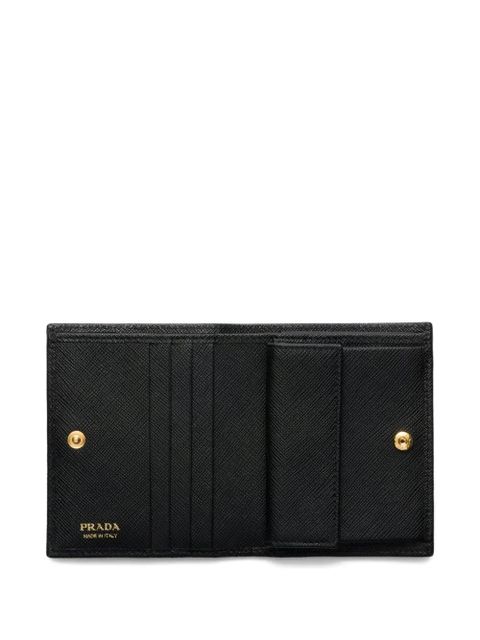 Prada triangle small wallet - Black