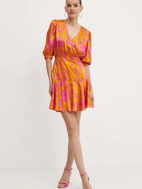Morgan sukienka RALBA.F kolor pomarańczowy mini rozkloszowana