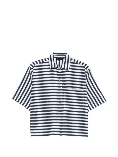 Maje striped chest-pocket shirt - Blue - zdjęcie produktu nr 1