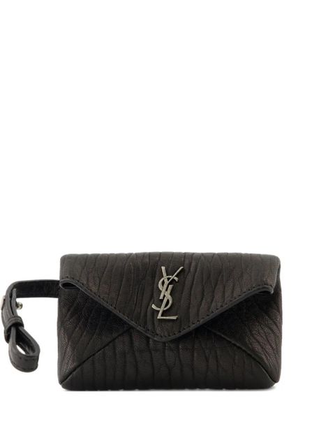 Saint Laurent Cassandre-plaque wallet - Black - zdjęcie produktu nr 1