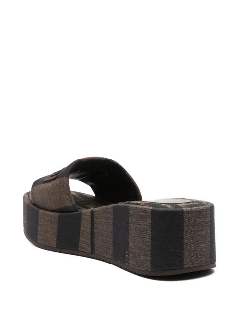 FENDI Fendi Sunshine platform slides - Brown