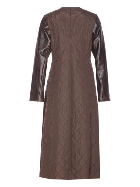 Max Mara quilted leather sleeve berta coat - Brown - zdjęcie produktu nr 2