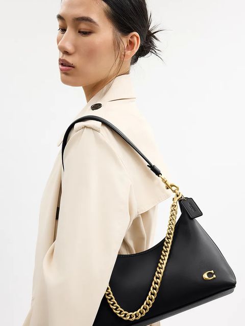 Coach torebka skórzana Juliet kolor czarny CW640