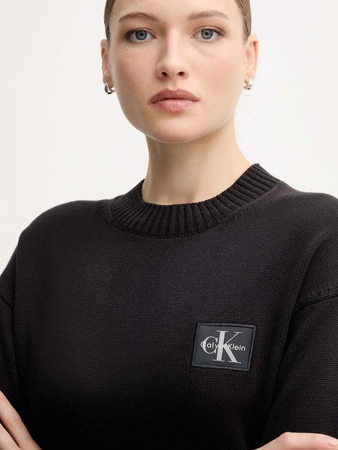Calvin Klein Jeans sweter bawełniany damski kolor czarny LV047D351G