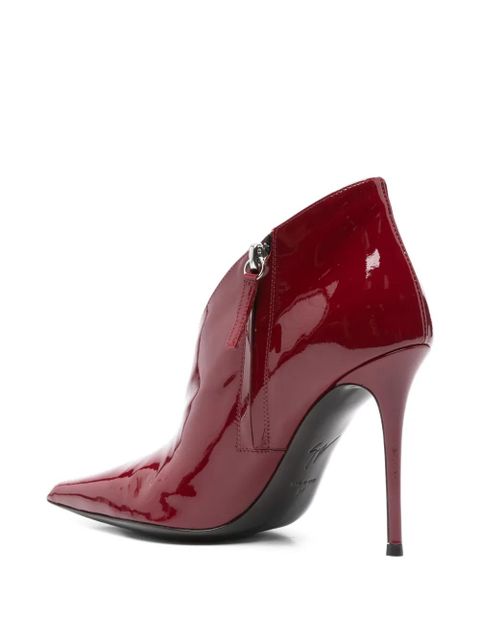Giuseppe Zanotti 105mm Cluedo pointed-toe ankle boots - Red - zdjęcie produktu nr 2