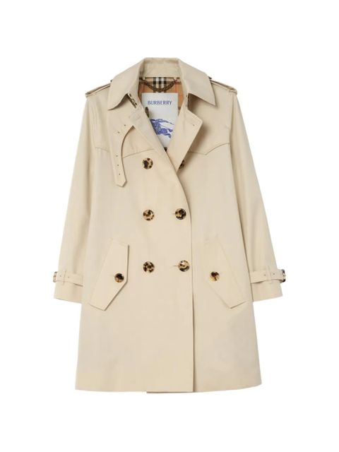 Burberry short Summerside gabardine trench coat​ - Neutrals - zdjęcie produktu nr 1