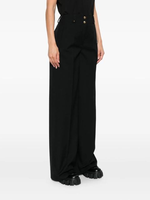 Moncler pleated wide-leg trousers - Black