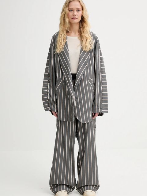 MMC STUDIO kurtka damska kolor szary przejściowa oversize FRAKTA