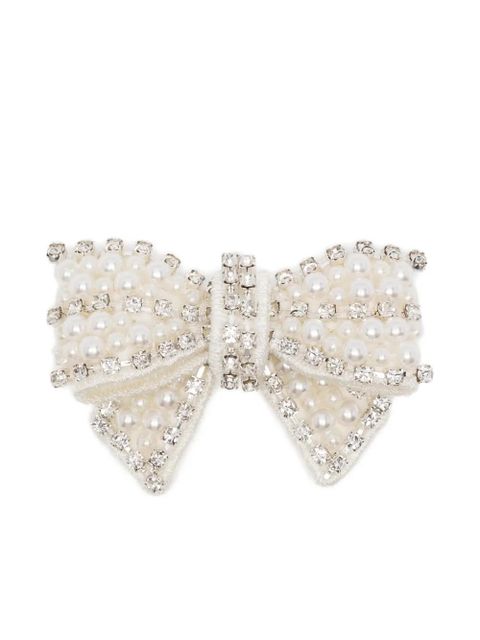 Self-Portrait bow-shape earrings - Silver - zdjęcie produktu nr 1