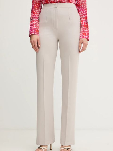 Patrizia Pepe spodnie damskie kolor beżowy proste high waist 8P0800 A498 - zdjęcie produktu nr 1