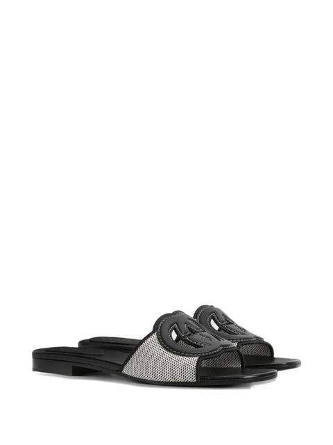 Gucci logo-plaque flat sandals - Black - zdjęcie produktu nr 2