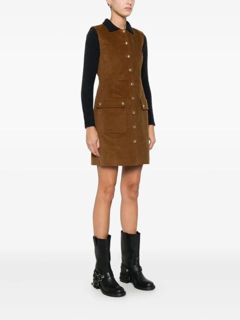 Maje round-neck sleeveless dress - Brown