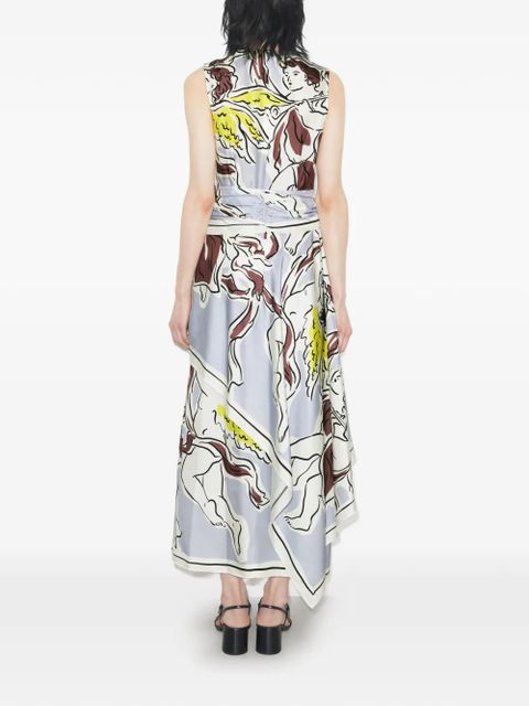 Tory Burch printed silk dress - Blue