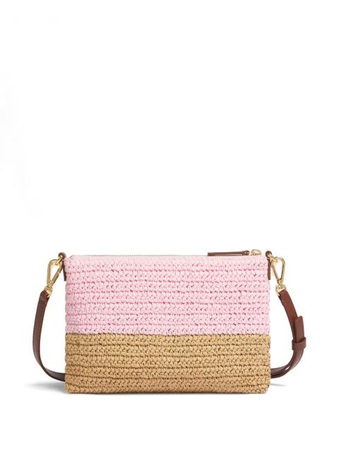 Marni zip closure logo mini bag - Pink