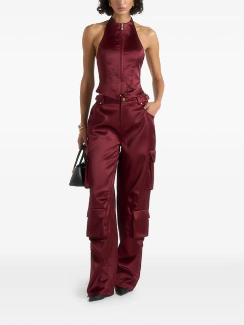 Manière De Voir Emilie flap-pocket trousers - Red