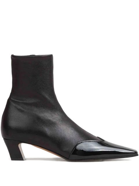 KHAITE patent leather boots - Black