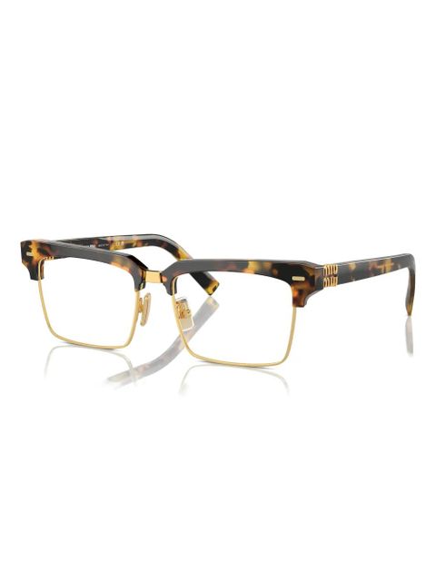 Miu Miu Eyewear square-frame glasses - Brown - zdjęcie produktu nr 2