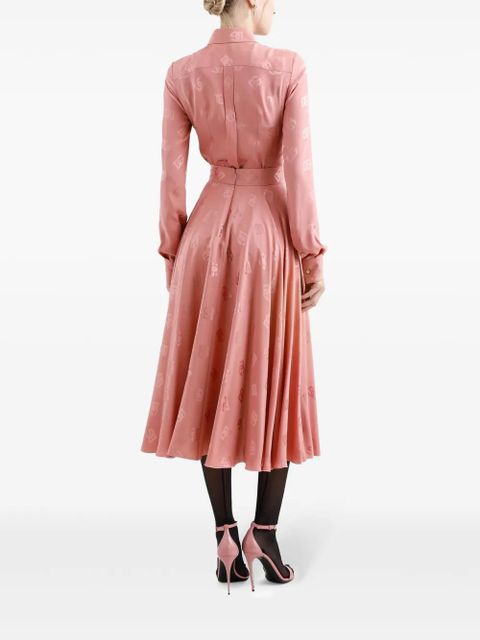 Dolce & Gabbana DNA monogram midi skirt - Pink