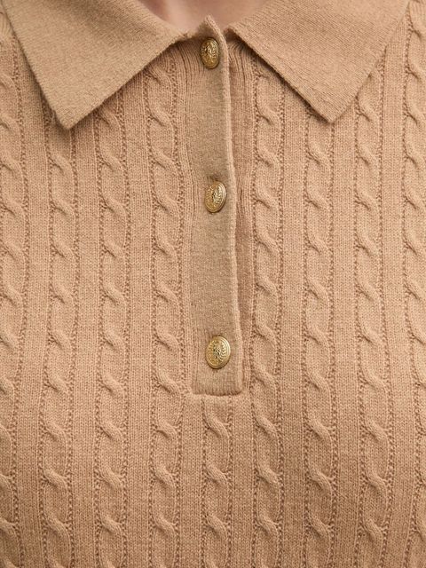 Tommy Hilfiger sukienka wełniana kolor beżowy mini rozkloszowana WW0WW44979