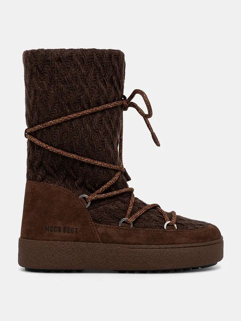 Moon Boot śniegowce MB X GIR LTRACK KNIT kolor brązowy 80D2450230-M062 - zdjęcie produktu nr 2