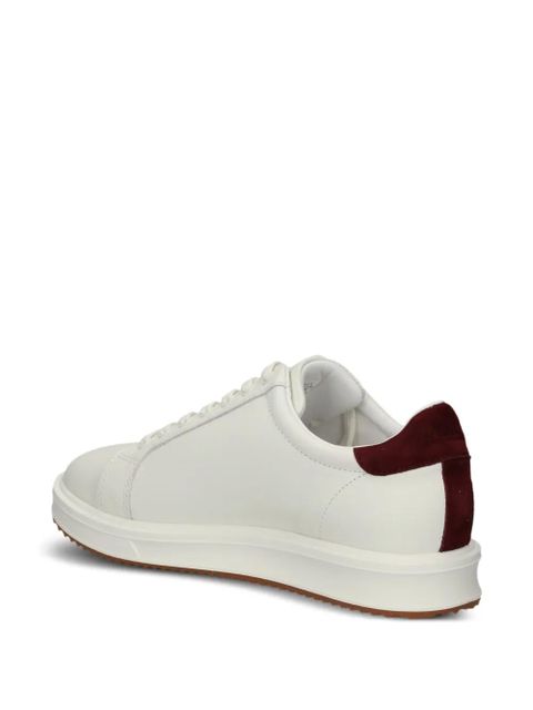 Lauren Ralph Lauren logo-embroidered suede sneakers - White