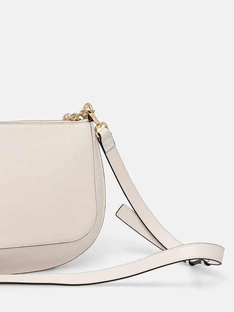 Tommy Hilfiger torebka skórzana kolor beżowy AW0AW18143 - zdjęcie produktu nr 2