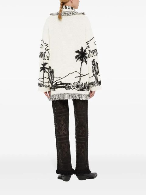 Alanui Icon cashmere-blend cardigan - White