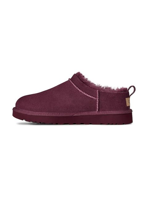 UGG kapcie zamszowe Classic Micro kolor różowy 1173891.BTMG