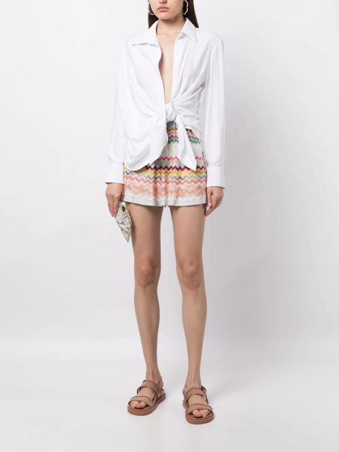 Missoni zig zag-print cotton shorts - Multicolour - zdjęcie produktu nr 2