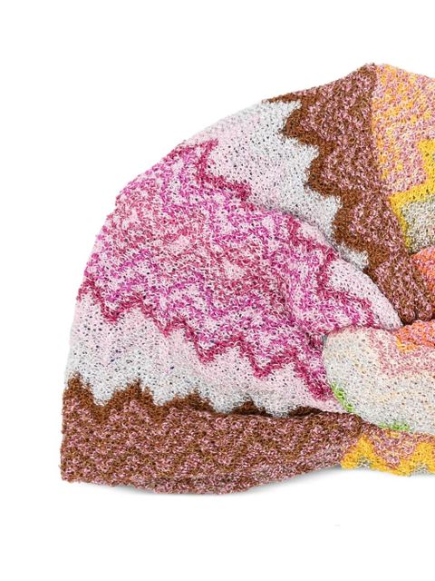 Missoni zigzag twisted beanie - Pink