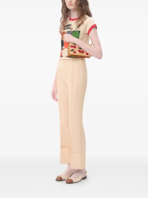 Valentino Garavani mini VLogo Signature Cherryfic-print shoulder bag - Neutrals