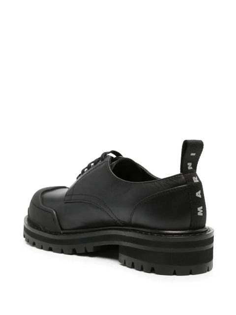 Marni logo-tab lace-up derby shoes - Black