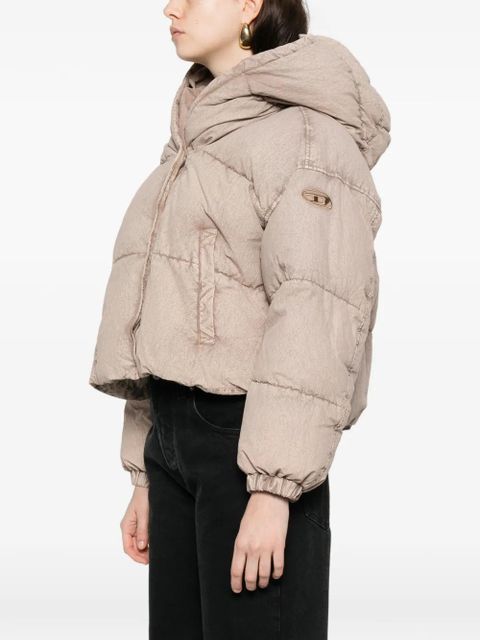 Diesel hooded padded jacket - Neutrals