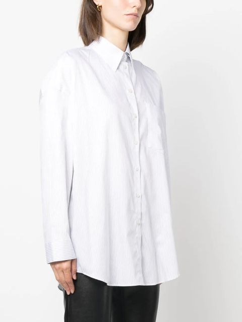 Acne Studios striped pocket shirt - White - zdjęcie produktu nr 2