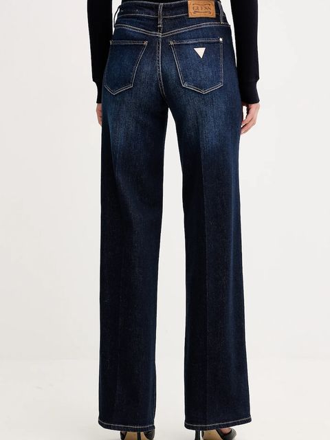 Guess jeansy z domieszką kaszmiru damskie kolor granatowy W5BA96 D4U54