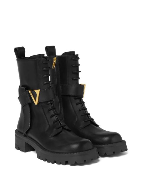 Versace lace-up ankle boots - Black
