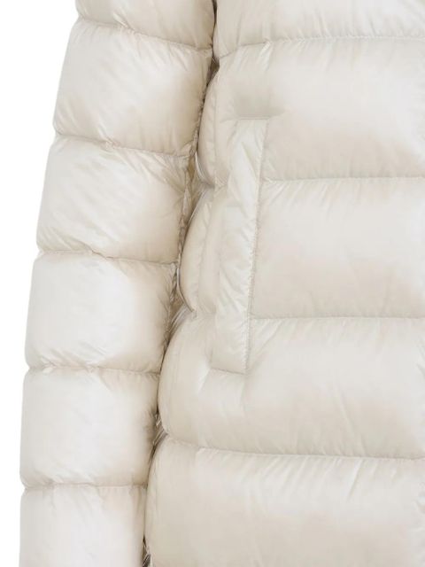 Moncler hooded quilted coat - White