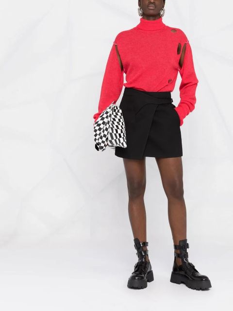 MM6 Maison Margiela distressed high-neck jumper - Pink - zdjęcie produktu nr 2