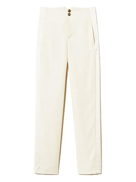 TWINSET satin-panelled trousers - White - zdjęcie produktu nr 1