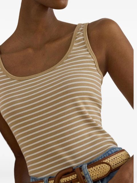 Lauren Ralph Lauren striped ribbed-knit tank top - Neutrals