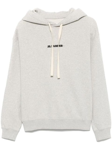 Jil Sander logo-print hoodie - Grey - zdjęcie produktu nr 1