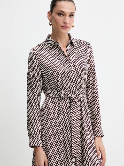 Marella sukienka Emme by Marella kolor bordowy midi rozkloszowana 2525226101200