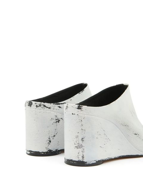 MM6 Maison Margiela leather mules - White