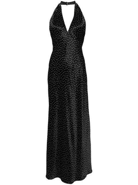 Reformation silk polka dot dress - Black - zdjęcie produktu nr 1